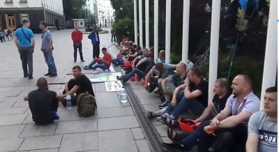 Шахтарі з Кіровоградщини протестують у Києві