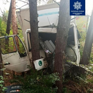 У Кропивницькому вантажівка в&#039;їхала в електроопору та дерево