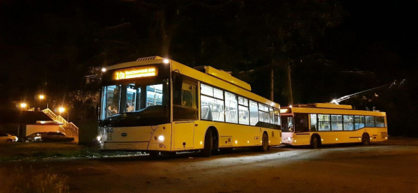 У Кропивницькому змінився розклад руху нічних тролейбусів