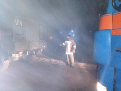 Напередодні негоди рятувальники Кіровоградщини «потренувались» на вантажівках (ФОТО)