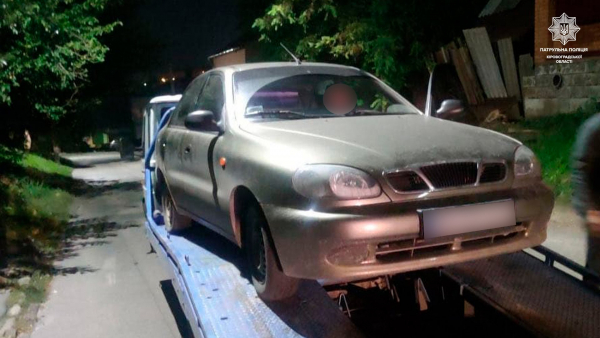 У Кропивницькому спіймали п&#039;яного водія за кермом розшукуваного авто